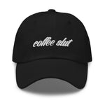 Coffee Slut Dad hat original white logo